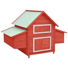 Chicken Coop Red and White