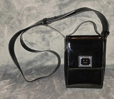 Acne Studios Mini Face CrossBody Black Bag. Leather Cross Body Bag