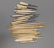 Antique Bone Crochet Hooks/Awls Etc. Various Sizes See Description