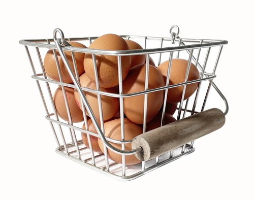Large square wire egg basket - large,
