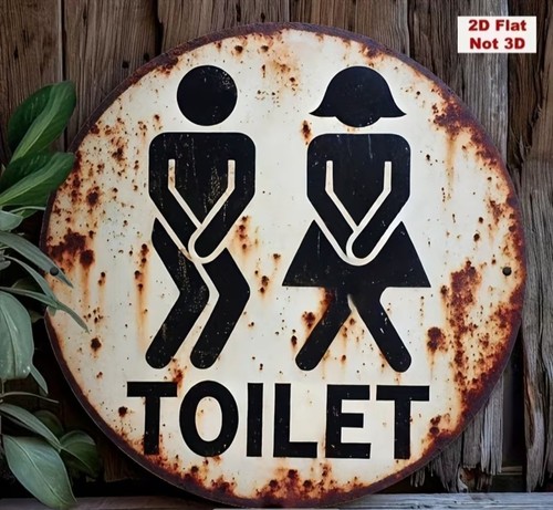 Rustic toilet sign funny - rustic,