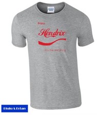 Jimi Hendrix T-shirt cola parody The Real Thing drink retro 60s 70s music Unisex