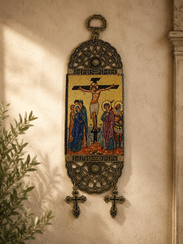Orthodox crucifixion tapestry - orthodox,