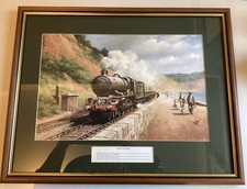 On the Seawall Don Breckon GWR King George V Framed Print Dawlish Teignmouth