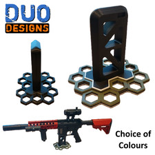 Display Stand for M4 / AR15 style Airsoft Rifle. Choice of Colours