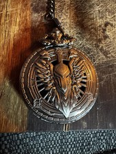 Medieval Fantasy Winged Warrior Pocket Watch-Style Locket – Dice Storage