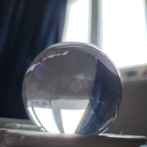 Clear crystal ball glass - clear,