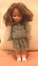 Collectable Vintage 1970s Franca Italian doll red hair sleep eyes 33cm 