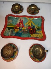 Vintage Tin Toy Tea Set Dutch