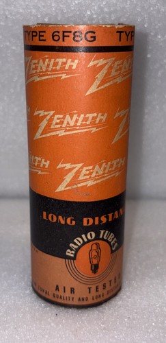 Zenith 6f8g vacuum tube - tube, clear