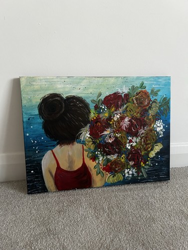 Original acrylic woman - woman, with