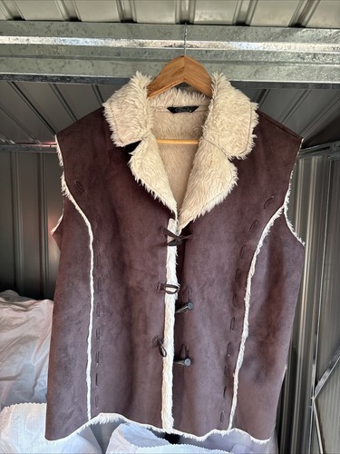 Vintage brown faux - , and
