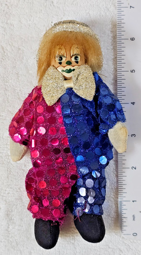 Handmade sequin clown doll - handmade,