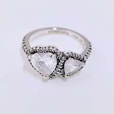 Halo Hearts Ring Silver S925