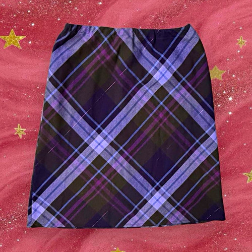Women purple black plaid - purple,
