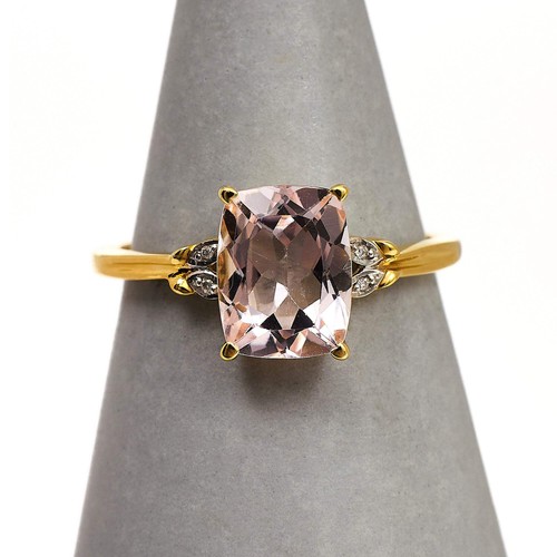 Pre owned 9ct gold morganite - morganite, &