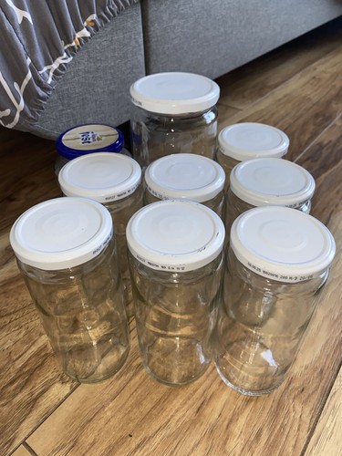 Tall glass jars - 9, x