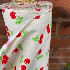 Red Cherries Poly-Cotton