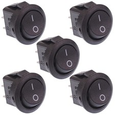 5 x Mini On/Off Round Circular