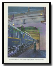 Boat Train Dover Dunkerque Wagons Lits night ferry framed picture R M Clark free
