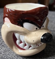 Tasmanian Devil Vintage Applause 1995 TAZ 3D Ceramic Mug Looney Tunes Used Good