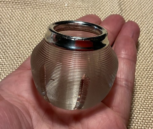 Small antique ribbed glass