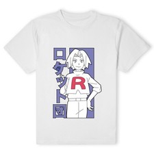 Official Pokemon Akedo x Pokemon Team Rocket James T-Shirt - White