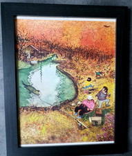 Original Guinness October 1978 Calendar Cartoon By Giles - New Frame