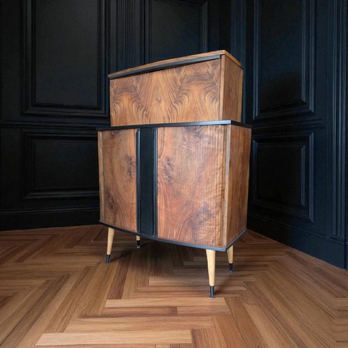 Vintage art deco walnut burr - art,