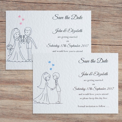Wedding save the date cards - save,