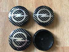 4X Opel Alloy Wheel Centre Cap Hub Center Caps 56mm 5.6cm Carbon Fibre UK
