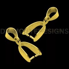 20 Pendant Pinch Bails 15mm x