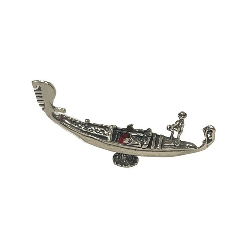 Vtg signed 800 silver gondola - silver,