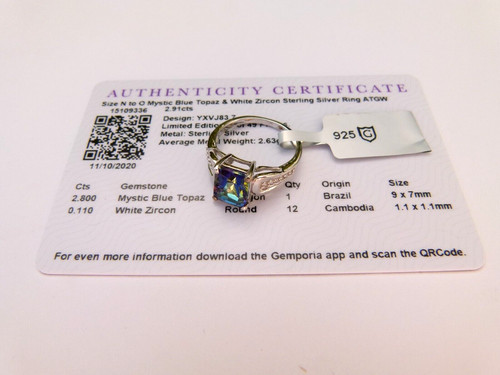 Gemporia 91cts mystic - gemporia, blue