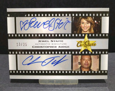 STARGATE SG-1 dual AUTOGRAPH - 2010 Jewel STAITE & Judge 13/25 RAZOR Pop Century