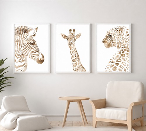 Beige nursery savanna animal - beige,