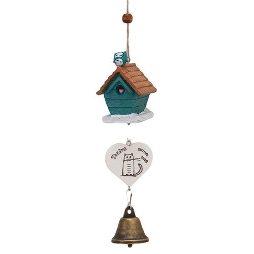 Bird house cage wind chimes - cage,