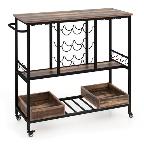 Tier bar cart with - tier,