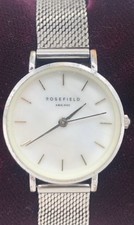 Rosefield "The Small Edit" Ladies Watch In Silver With A Mesh Band