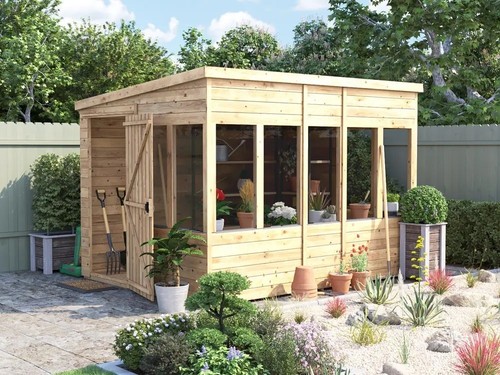 Potting shed pent roof - potting, x