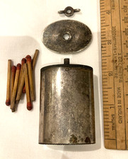 Wing Nut Vesta bottom is steel, other is silver plate? nickel? original matches