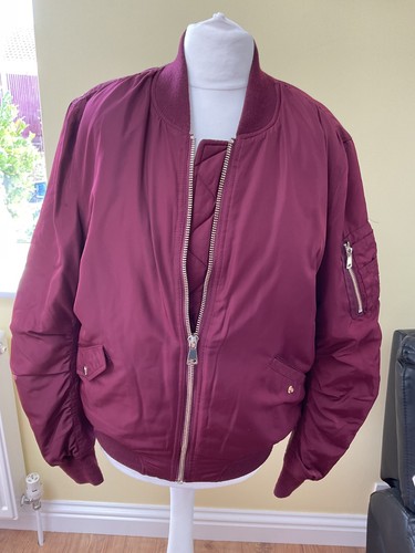 Burgundy topshop bomber - ,