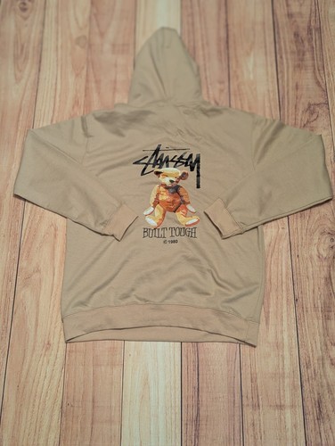 Stussy beige tan hoodie size - hoodie,