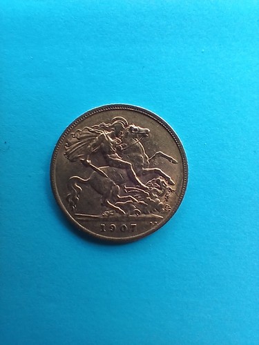 1907 gold half sovereign - sovereign,