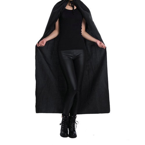 Black hooded cape universal - hooded,