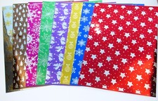 8 A4 Sheets Foiled Christmas