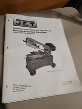 Jet Band Saw Parts Manual HVBS-712 HVBS-712D Horizontal Vertical  FAST SHIPPING 