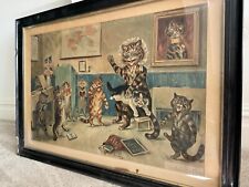 Louis Wain ‘The Naughty Puss' 1898 Large Chromolithograph Print Framed original