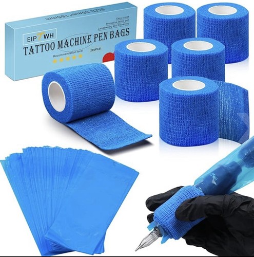 Blue tattoo pen covers 200 - tattoo,