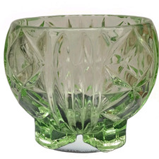 Art Deco Green Pressed Glass